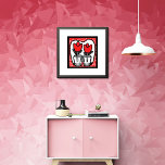 Bold Red Tulip Art i Modern Pop Stil Poster<br><div class="desc">Lägg till ett klick med fet färg och contemporary med den här slumpartade abstrakten. Med två röda tulpanblomningar i ett lekfullt, grafiskt stil utmärker sig den här designen med sina minimalistiska former och den moderna färg-paletten med rött, svart och vitt. Idealisk för dem som uppskattar levande och öga-fångande teckningar är...</div>