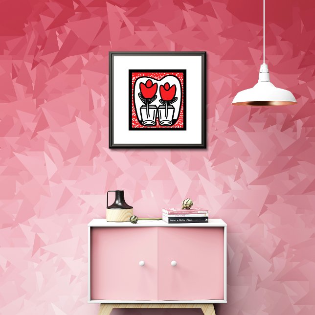 Bold Red Tulip Art i Modern Pop Stil Poster (Skapare uppladdad)