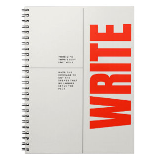 Bold Red Typographic Notebook Journal Anteckningsbok