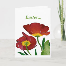Bold RedTulips Påsk-kort Helgkort