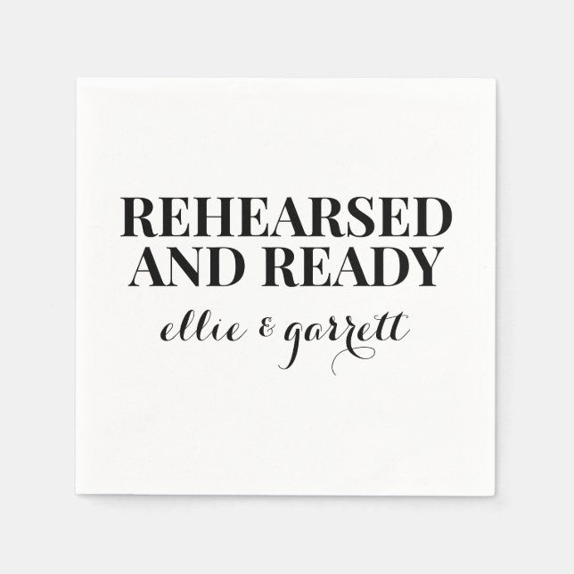 Bold Rehearsal Dinner Napkins Pappersservett (Framsidan)