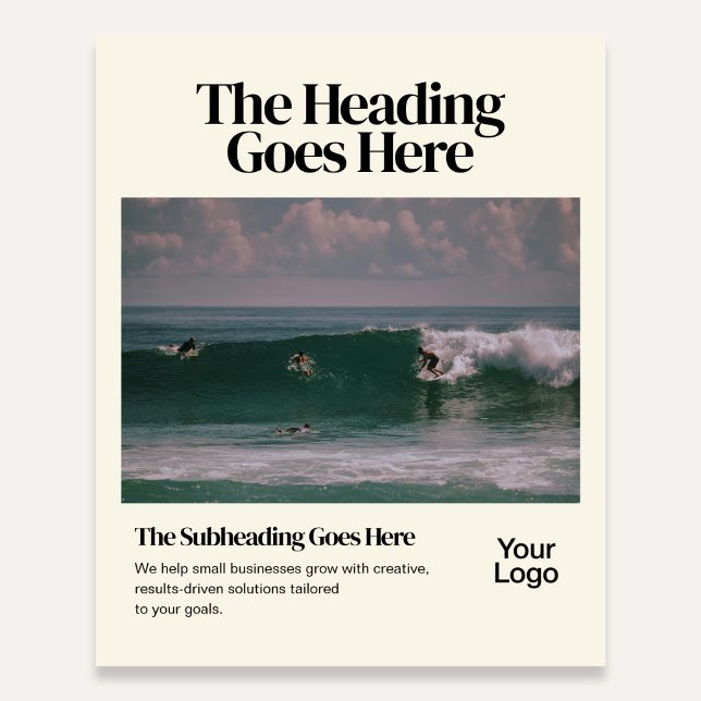 Bold Retro Editorial Photo Business Flyer (Skapare uppladdad)