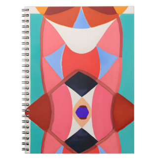 Bold Retro Geometric Kaleidoscope Art Anteckningsbok