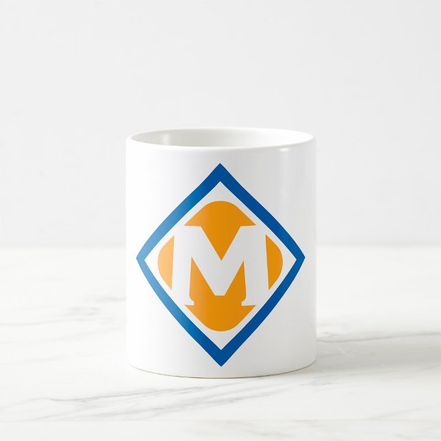 Bold Retro Metro M Logotyp Urban Transit Emblem Kaffemugg (Skapare uppladdad)