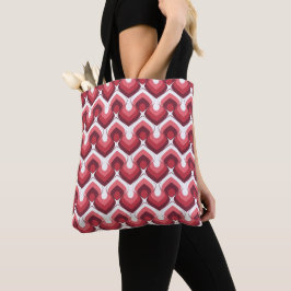 Bold Retro Modern Motif in Pinks Tygkasse