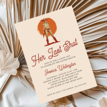 Bold Retro Western Cowgirl Bachelorette
