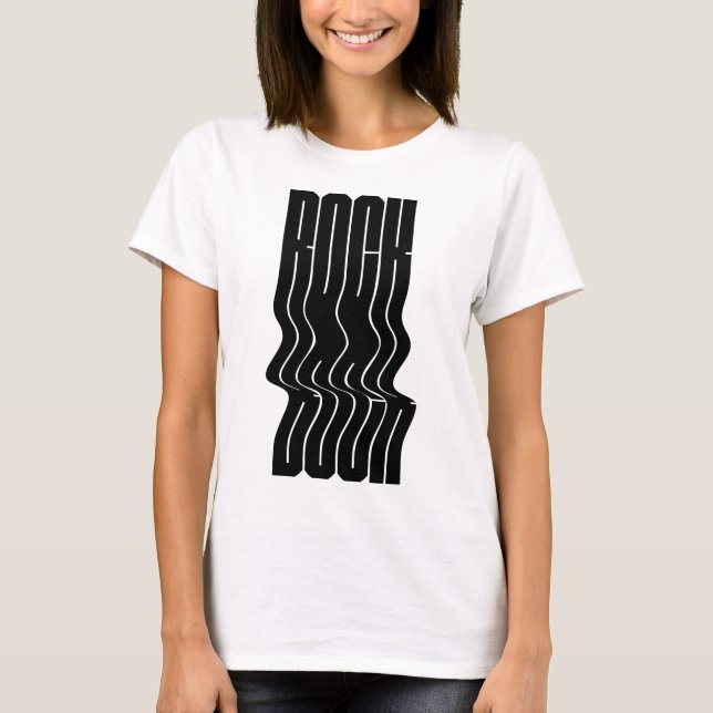 bold Rock logo design T Shirt (Framsida)