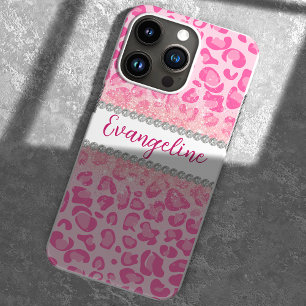 Bold Rosa Leopard Print, Diamonds & Glitter