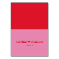 Bold Rosa Red Typography Anpassningsbar Bord Place