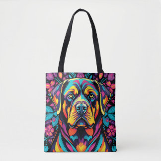 Bold Rottweiler Hund Vibrant Tygkasse