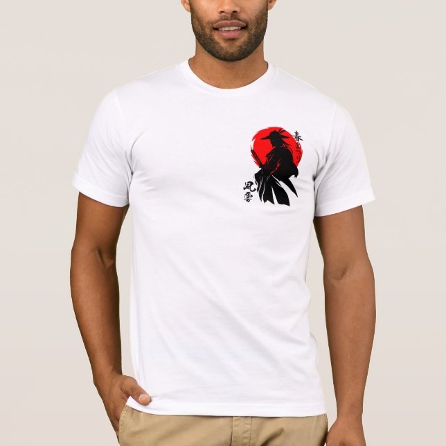 Bold Samurai Art for Martial Arts Fans T Shirt (Framsida)