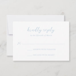 Bold Script Powder Blue Elegant bröllop OSA Kort