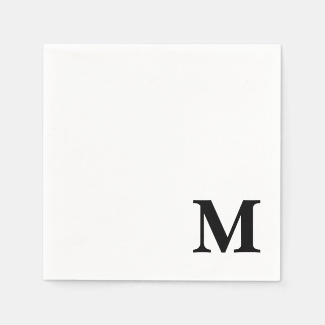 Bold Serif Monogram - början Pappersservett (Framsidan)