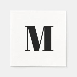Bold Serif Monogram - början Pappersservett