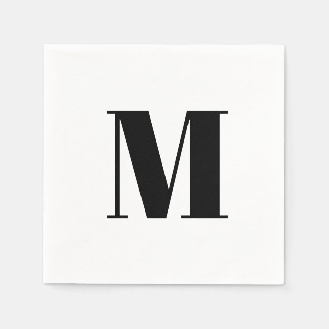 Bold Serif Monogram - början Pappersservett (Framsidan)