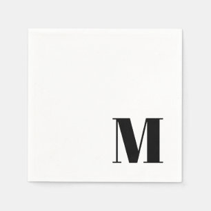 Bold Serif Monogram - början Pappersservett