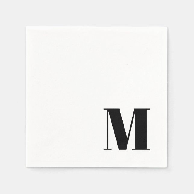 Bold Serif Monogram - början Pappersservett (Framsidan)