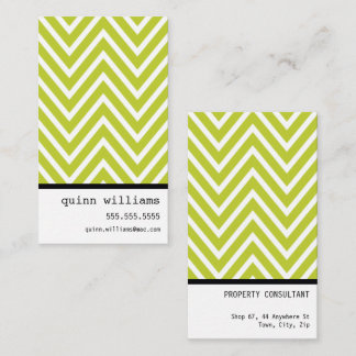 BOLD SIMPLE MODERN chevron mönster färsk kalk Visitkort
