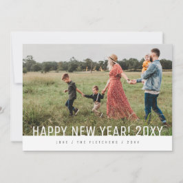 Bold Simple Modern Gott nytt år Helgdag Card Julkort