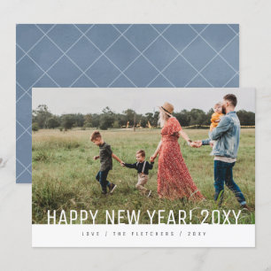 Bold Simple Modern Gott nytt år Helgdag Card Julkort