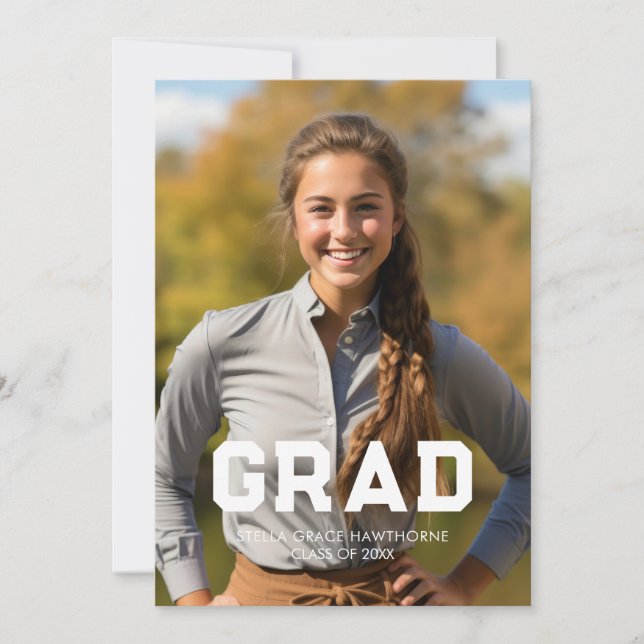 Bold Sport Athlete Photo Grad Meddelande (Framsida)