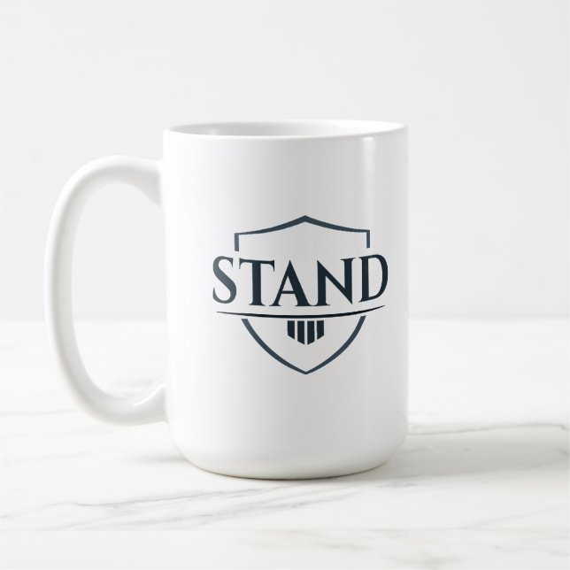 Bold “STAND” Inspirational Christian Mug Kaffemugg (Vänster)