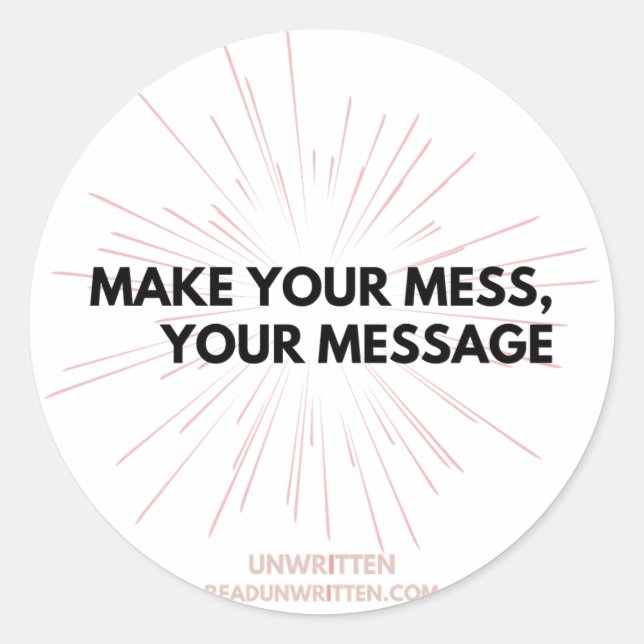 Bold Sticker Runt Klistermärke (Framsida)