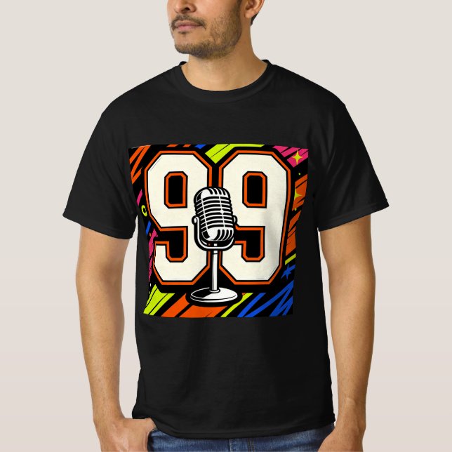 Bold Street Graffiti 99 & Microphone T-Shirt – Ret (Framsida)