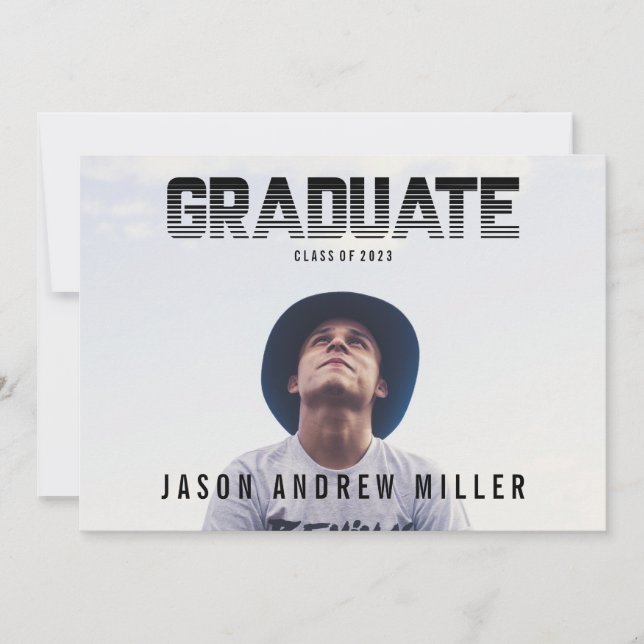 Bold Stripe Typography Student Boy-meddelande Meddelande (Framsida)