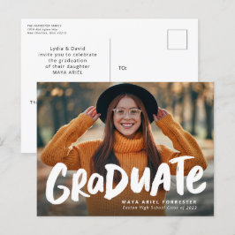 Bold student-foto-studenten-vykort inbjudan vykort
