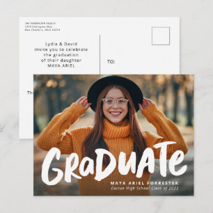 Bold student-foto-studenten-vykort inbjudan vykort