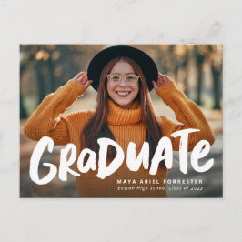 Bold student-foto-studenten-vykort inbjudan vykort