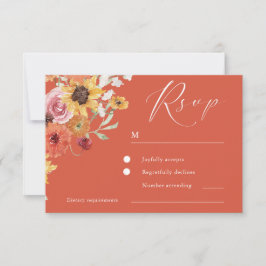 Bold Summer Floral Modern Wedding OSA Kort