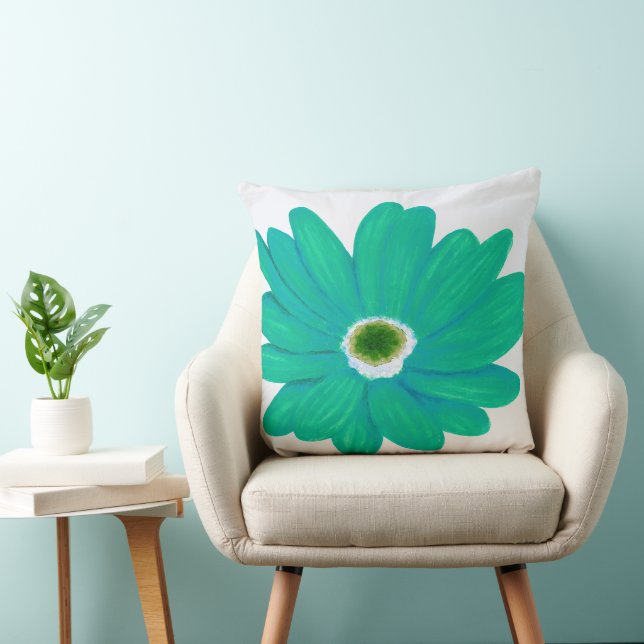 Bold Summer Floral Throw Pillow Kudde (Stol)