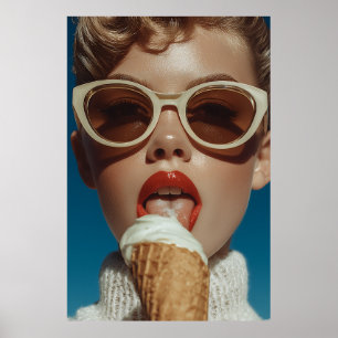 Bold Summer Ice Cream Stil Poster