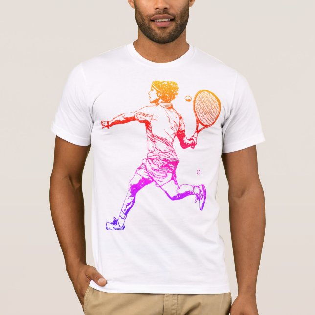 Bold tennis-spelare t shirt (Framsida)