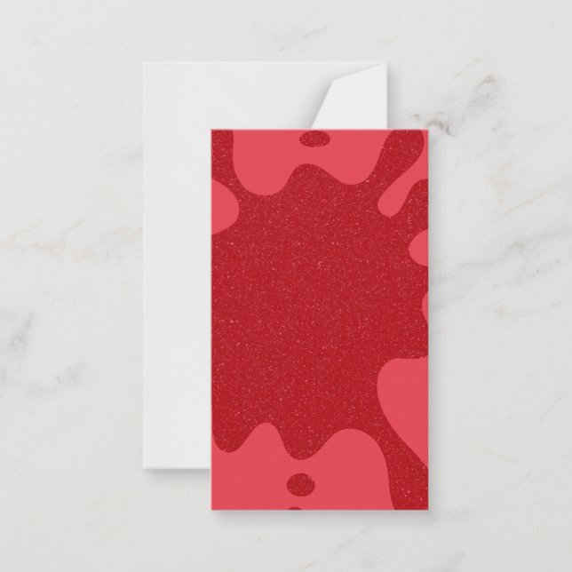 Bold Tomato Red Stänk Glitter Note Card (Anpassnin Anteckningskort (Framsida)