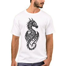 Bold Tribal Dragon Silhouette Graphic