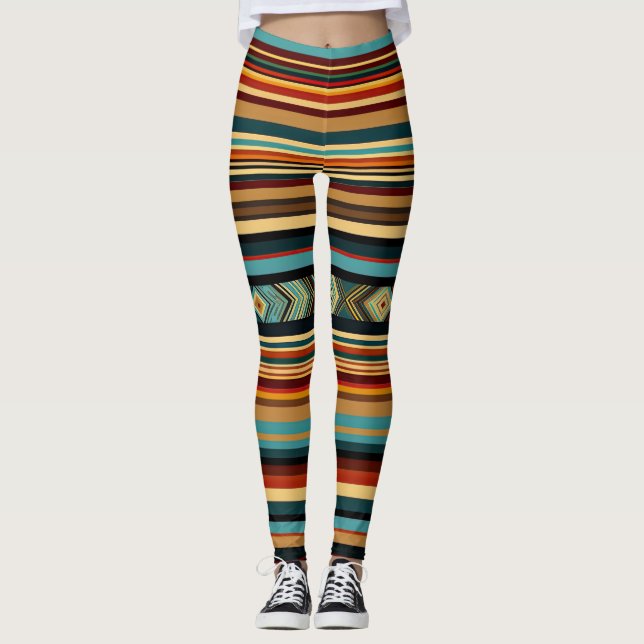 Bold Tribal Symmetry Leggings (Framsida)