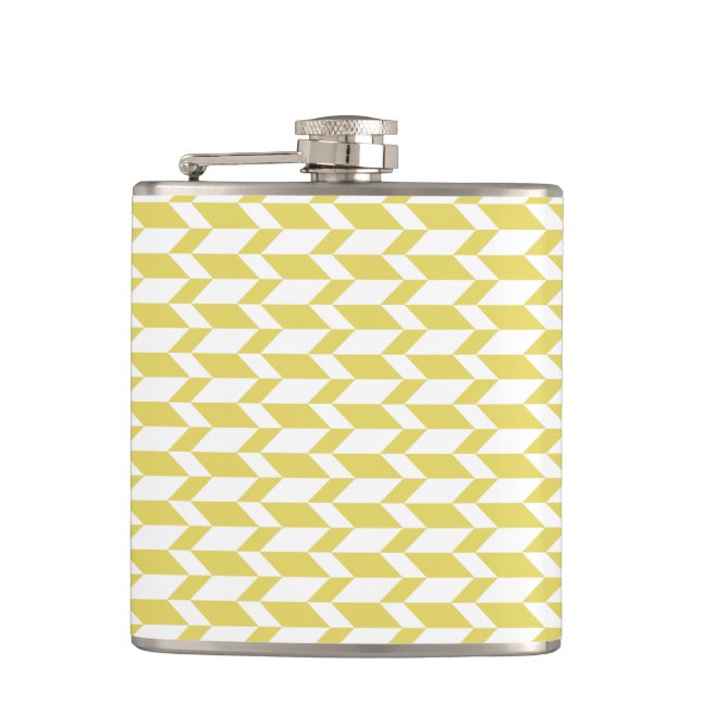 Bold Two Tone Arrow Chevron Rand Gult White Fickplunta (Framsidan)