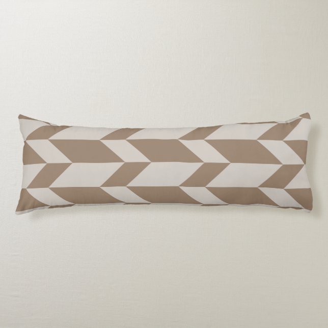 Bold Two Tone Arrow Chevron Rand Neutralt  Kroppskudde (Framsidan)