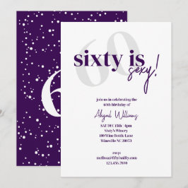 Bold Typografi med kalligrafi 60 är Sexy Birthday Inbjudningar