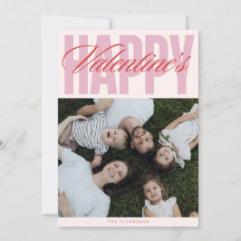 Bold Typographic Valentine’s Day Photo Card Inbjudningar