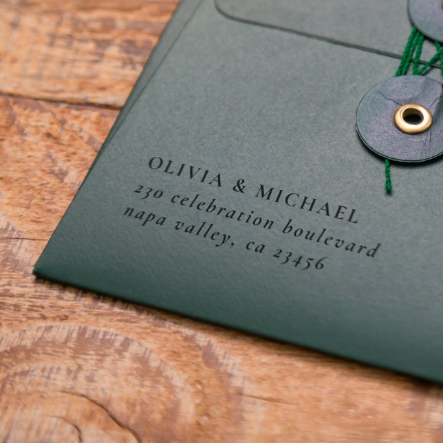 Bold Typography Anpassningsbar Text Returadress We Självfärgande Stämpel (Rubber Stamp Mock-up)