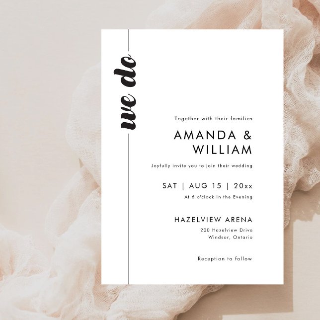 Bold typography-bröllopsinbjudan inbjudningar (Skapare uppladdad)