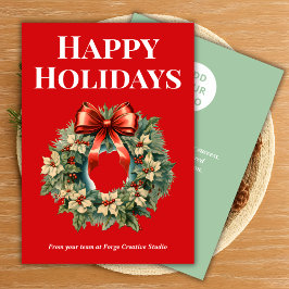 Bold Typography Business Christmas Card Julkort