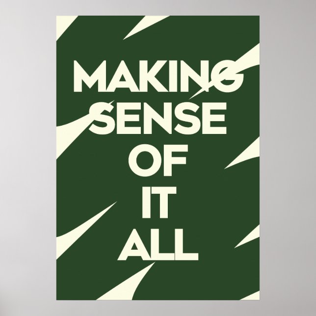Bold Typography Poster Dark Green Quote Print (Framsidan)
