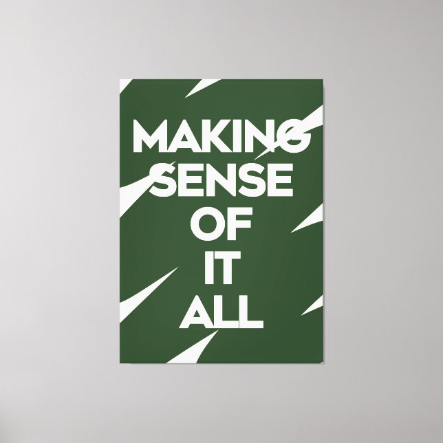 Bold Typography Poster Dark Green Quote Print Canvastryck (Framsida)