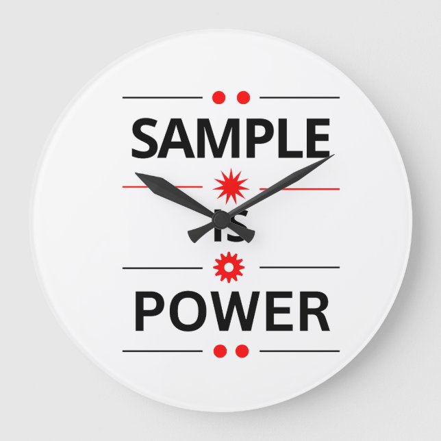 Bold Typography Quote  Stor Klocka (Framsida)