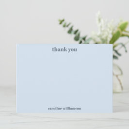 Bold Typography Soft Blue Modern Birthday Name Tack Kort